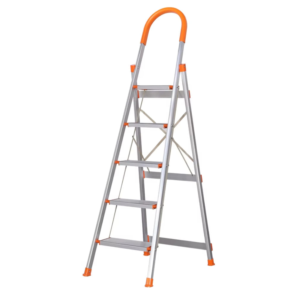 บันได STEP 5 ขั้น MEDILA รุ่น HMLV-00171-5-WH-OR พับได้ อะลูมิเนียม สีขาว-ส้ม